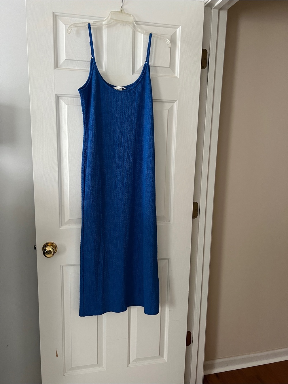 H&M Cobalt Blue Spaghetti-Strap Maxi Dress